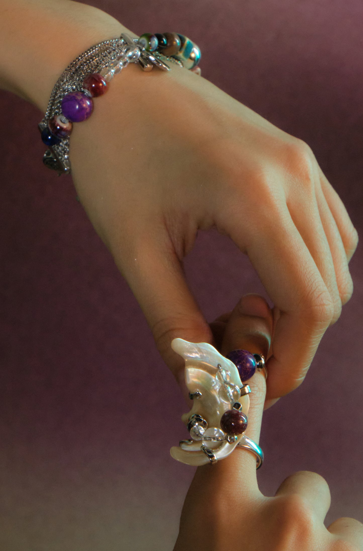 Over the Town . Romantic Floating Bracelet