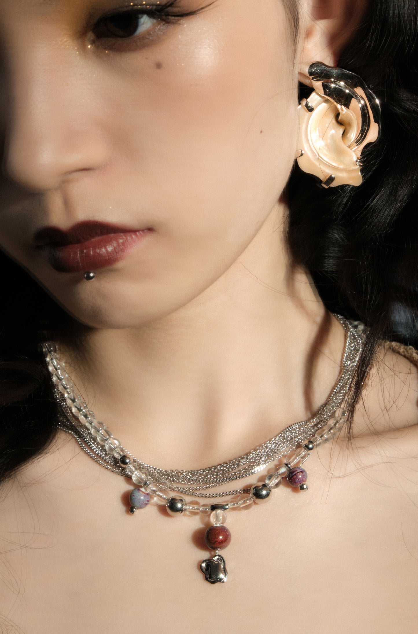 Over the Town . Romantic Flower Necklace