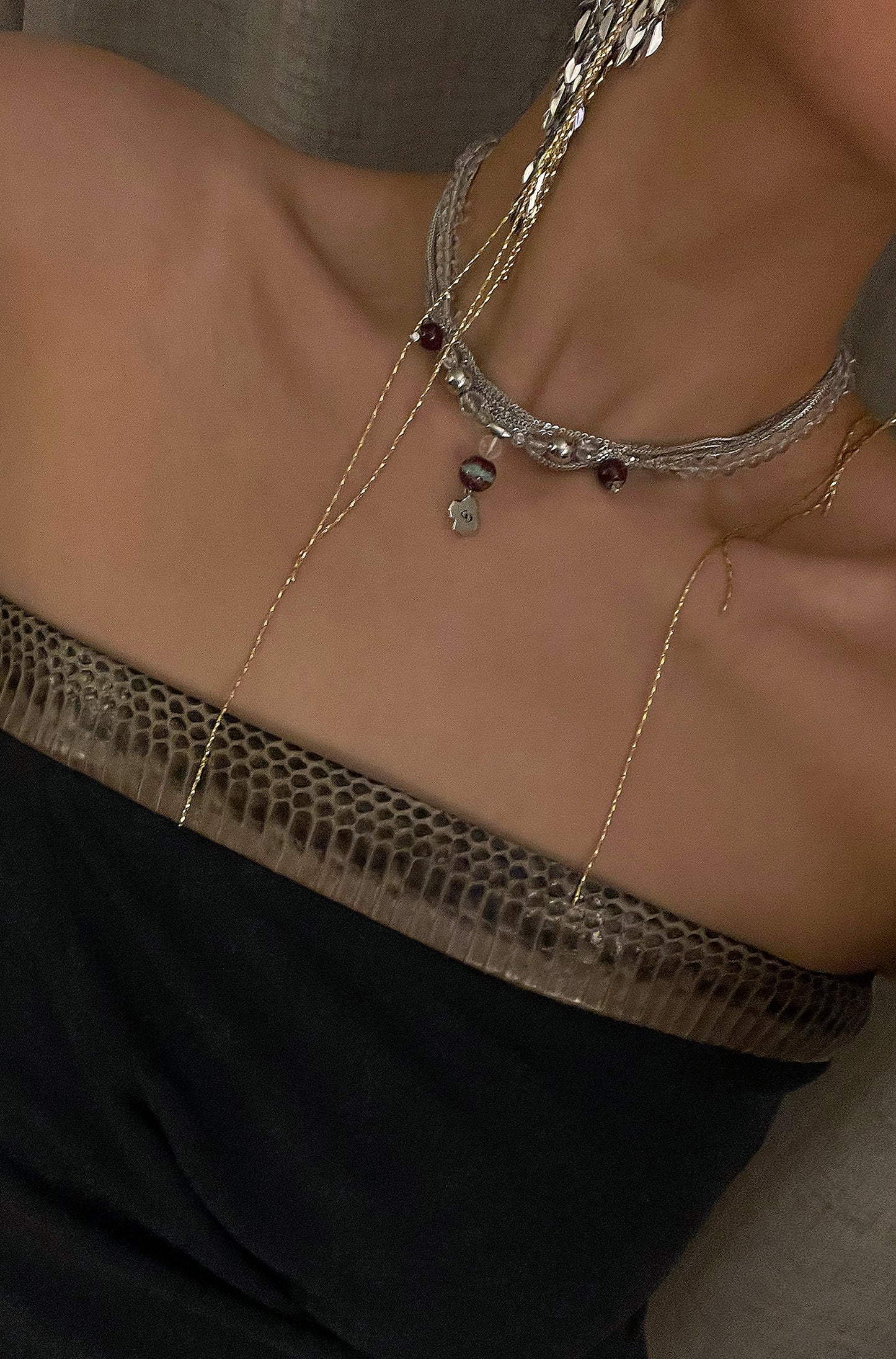 Over the Town . Romantic Flower Necklace