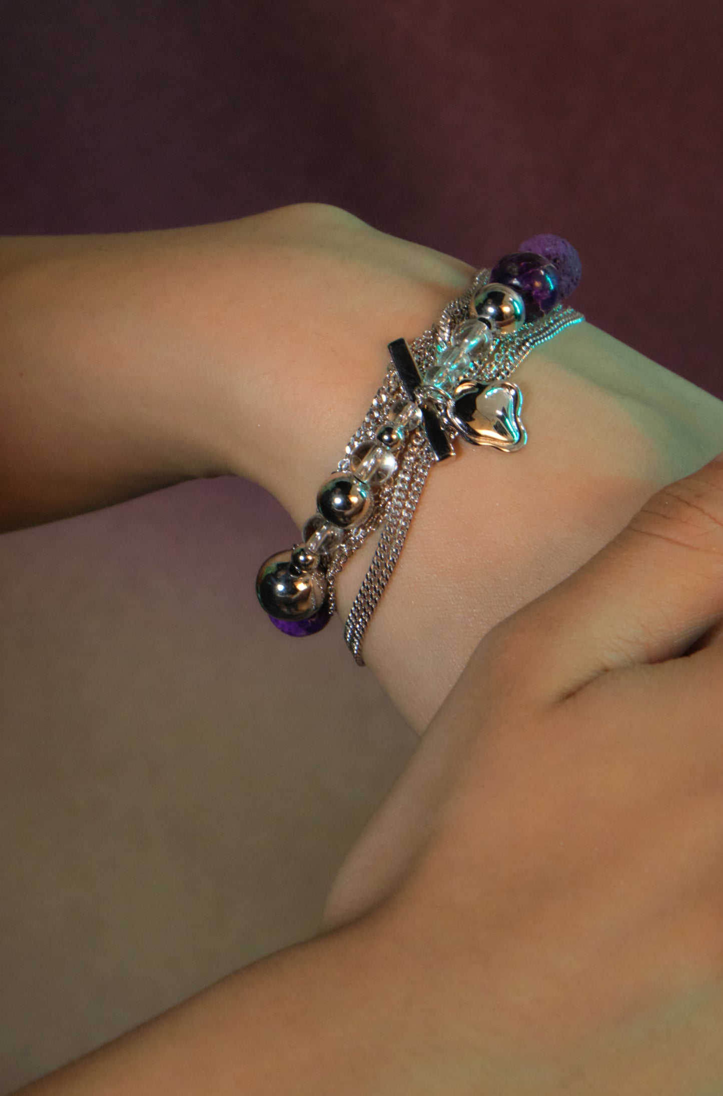 Over the Town . Romantic Floating Bracelet