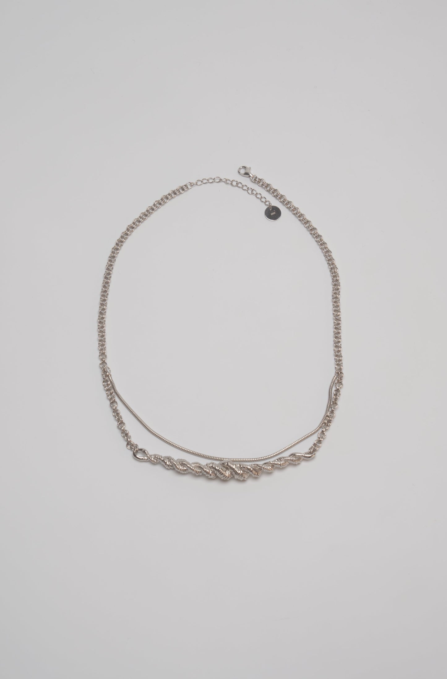 UNDO Collection .  Intertwind Double Chains Necklace