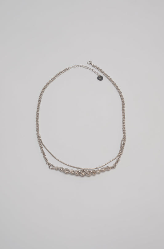 UNDO Collection .  Intertwind Double Chains Necklace
