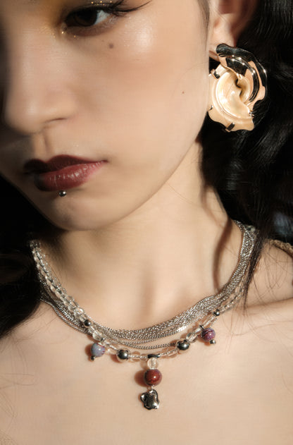 Over the Town . Romantic Flower Necklace