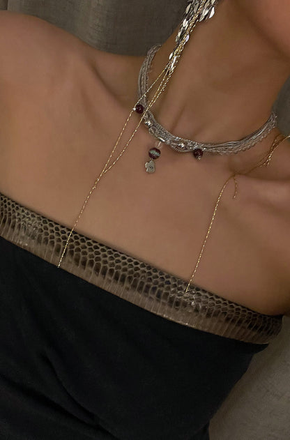 Over the Town . Romantic Flower Necklace